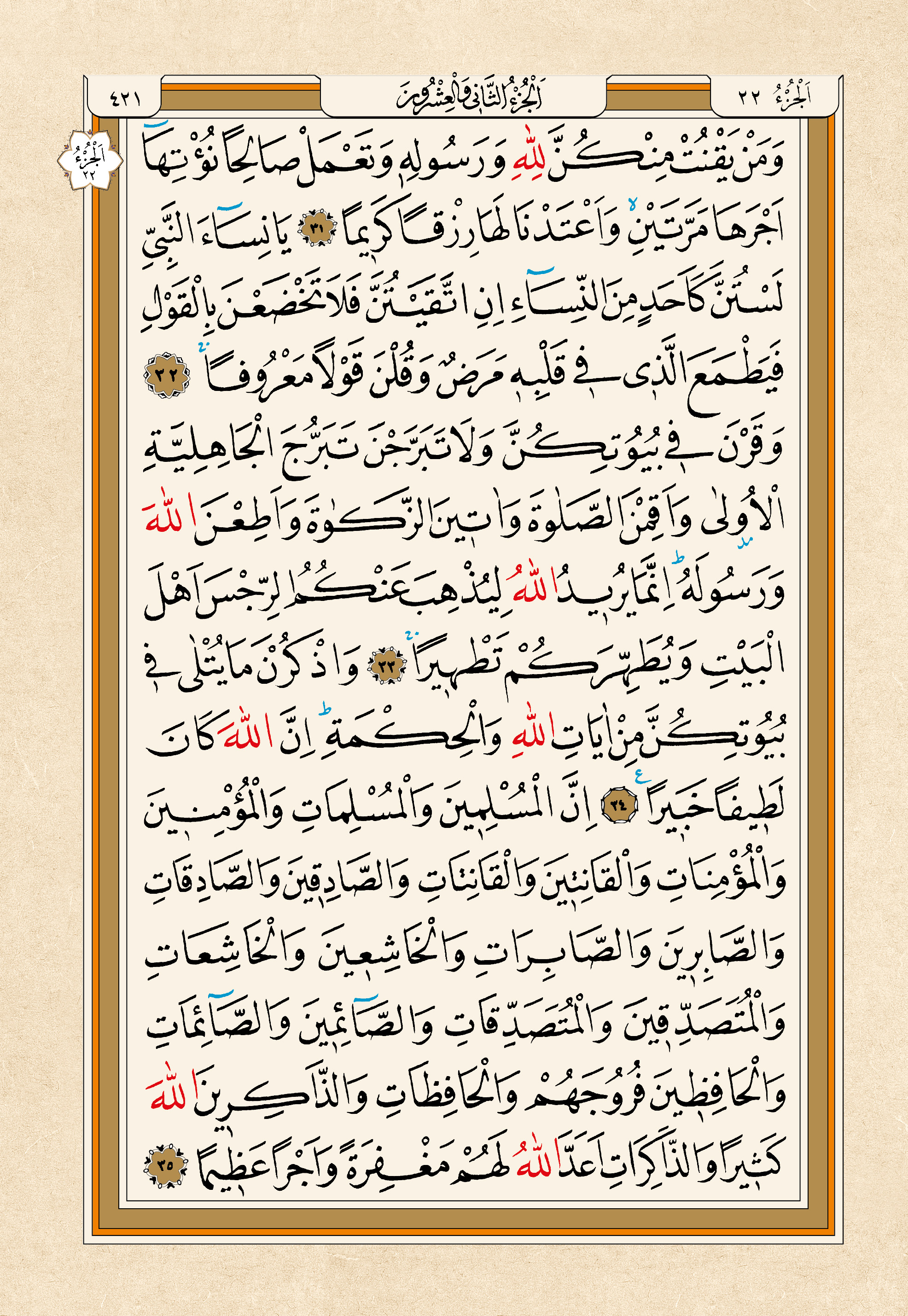 Kur'an-ı Kerim — 421. sayfa
